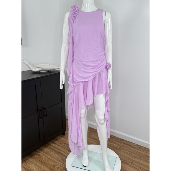 Bardot Lilac Mini Dress - Picture 5 of 13